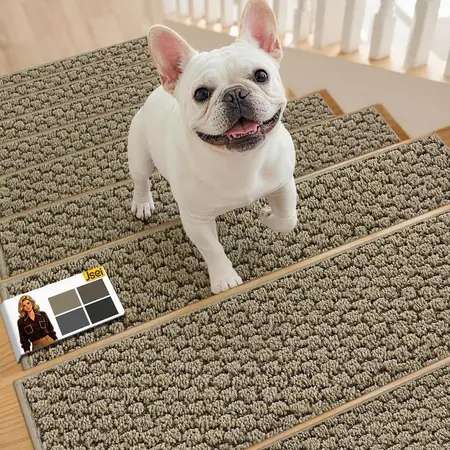 14 Pack Stair Treads for Wooden Steps Indoor with TPE Backing
