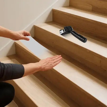 Clear Stair Treads for Wooden Steps Non Slip