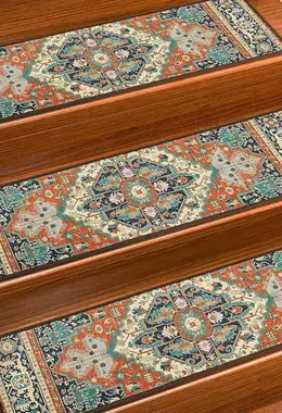 Non Slip Carpet Stair Treads with Reusable Adhesive