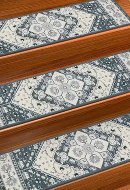 Non Slip Stair Treads with Reusable Adhesive for Wooden Steps